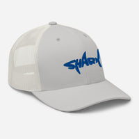 Casquette requin SHARK argentée vue de trois quarts droit