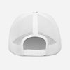 Casquette requin SHARK blanche vue de dos, dos filet et fermeture réglable 7 crans