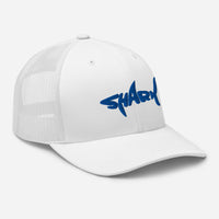 Casquette requin SHARK blanche vue de trois quarts droit