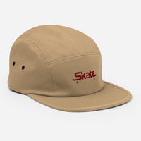Casquette skate 5 panneaux beige – vue trois quarts avant droit
