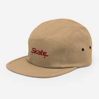 Casquette skate 5 panneaux beige – vue trois quarts avant gauche