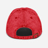 Dos de la casquette skate vintage rouge avec boucle métal réglable