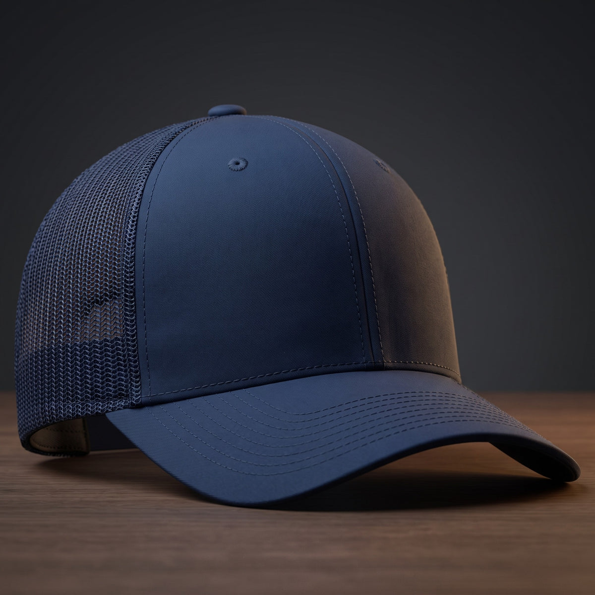 Casquette trucker gros plan texture mesh et couture streetwear