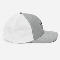 Casquette trucker Good Vibes Only gris chiné et blanc, profil droit