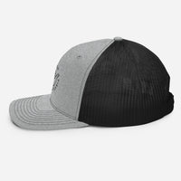 Casquette trucker Good Vibes Only gris chiné et noir, profil gauche