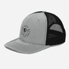 Casquette trucker Good Vibes Only gris chiné et noir, vue trois quarts gauche