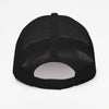 Casquette trucker Good Vibes Only noire vue de dos, filet mesh respirant et snapback réglable