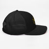 Casquette trucker Good Vibes Only noire, profil droit six panneaux structurés