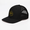 Casquette trucker Good Vibes Only noire brodée shaka, vue trois quarts gauche