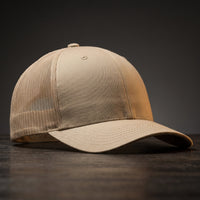 Casquette trucker kaki streetwear - vue trois-quarts