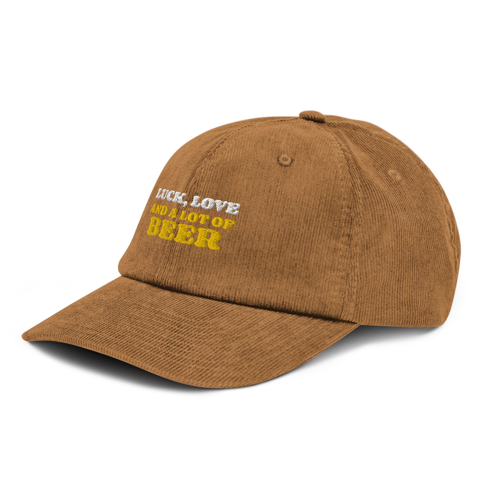 Casquette en velours côtelé - LUCK LOVE AND A LOT OF BEER