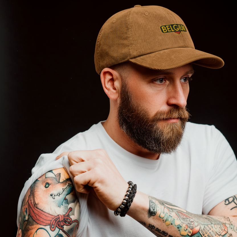 Casquette Belge en velours côtelé - BELGIUM