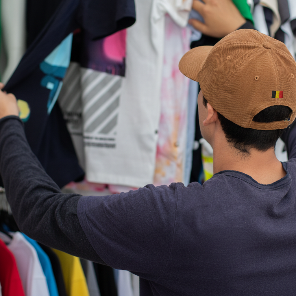 Casquette Belge en velours côtelé - BELGIUM