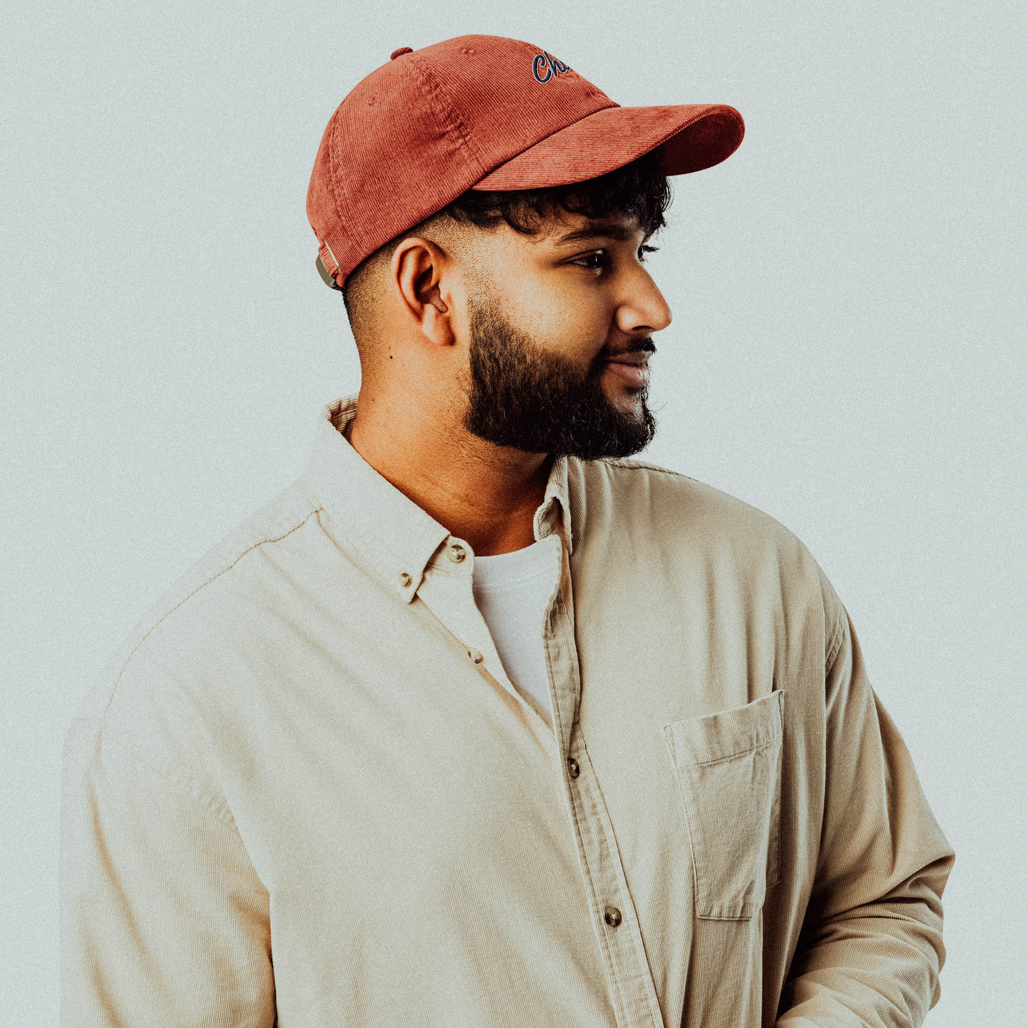 Casquette en velours côtelé - "Cht'm"