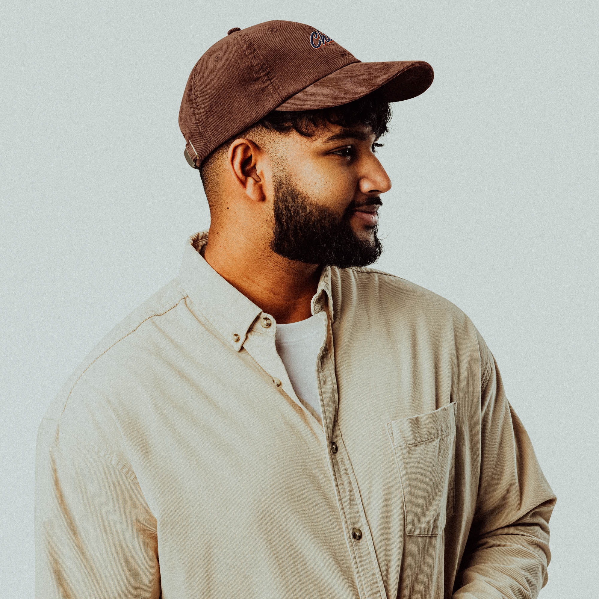 Casquette en velours côtelé - "Cht'm"