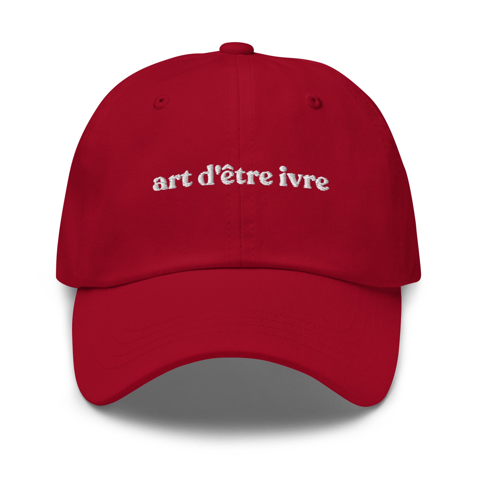 Casquette baseball art d'être ivre noir vue de trois quarts CHT'M Boutique