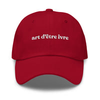 Casquette baseball art d'être ivre noir vue de trois quarts CHT'M Boutique