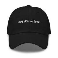 Casquette baseball art d'être ivre noir vue de trois quarts CHT'M Boutique