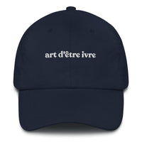 Casquette baseball art d'être ivre noir vue avant CHT'M Boutique