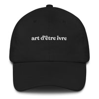 Casquette baseball art d'être ivre noir CHT'M Boutique