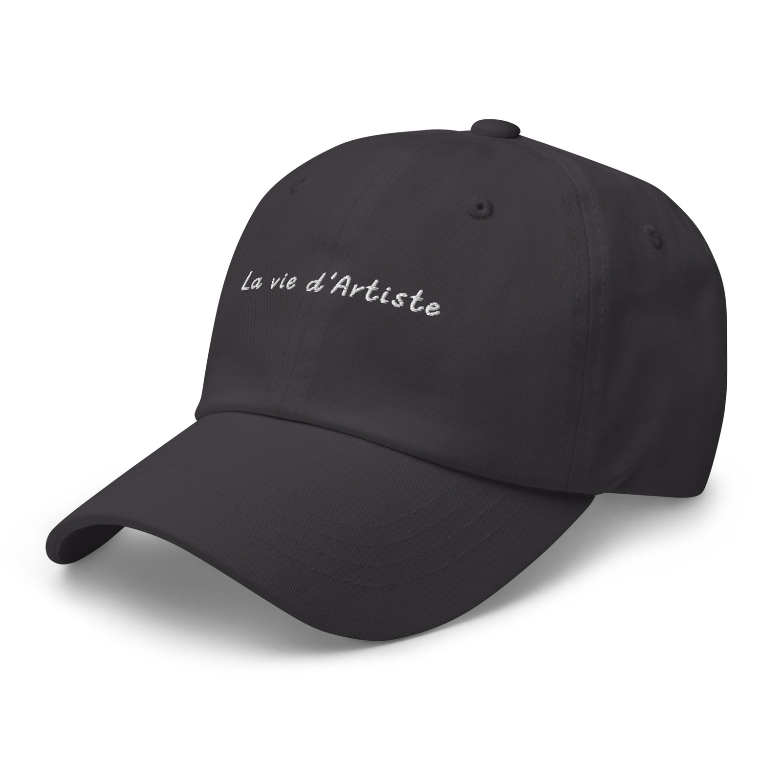 Casquette baseball la vide d'artiste noir coloris présenté CHT'M Boutique