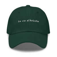 Casquette baseball la vide d'artiste noir détail de la broderie CHT'M Boutique
