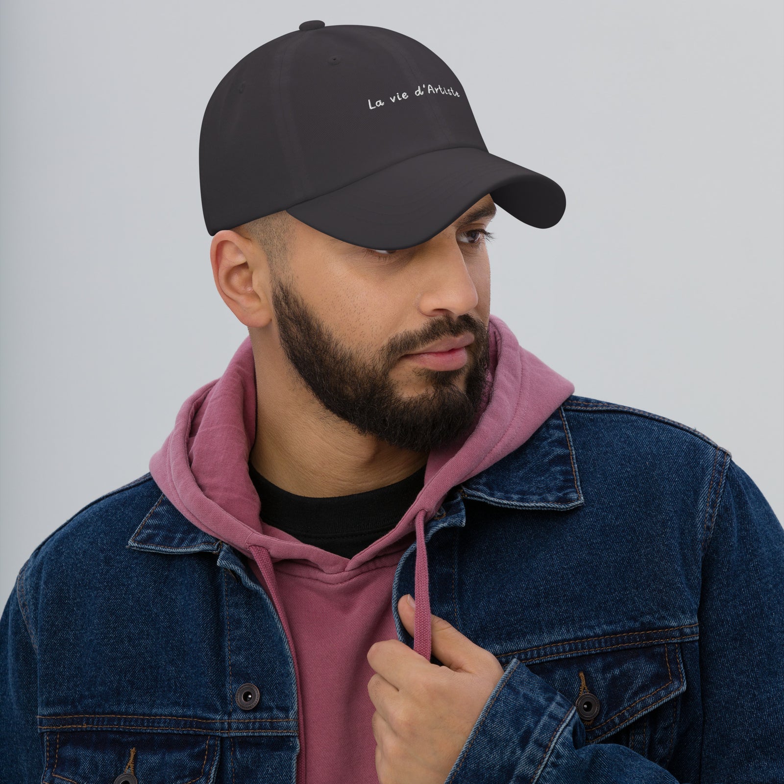 Casquette baseball la vide d'artiste noir vue avant CHT'M Boutique