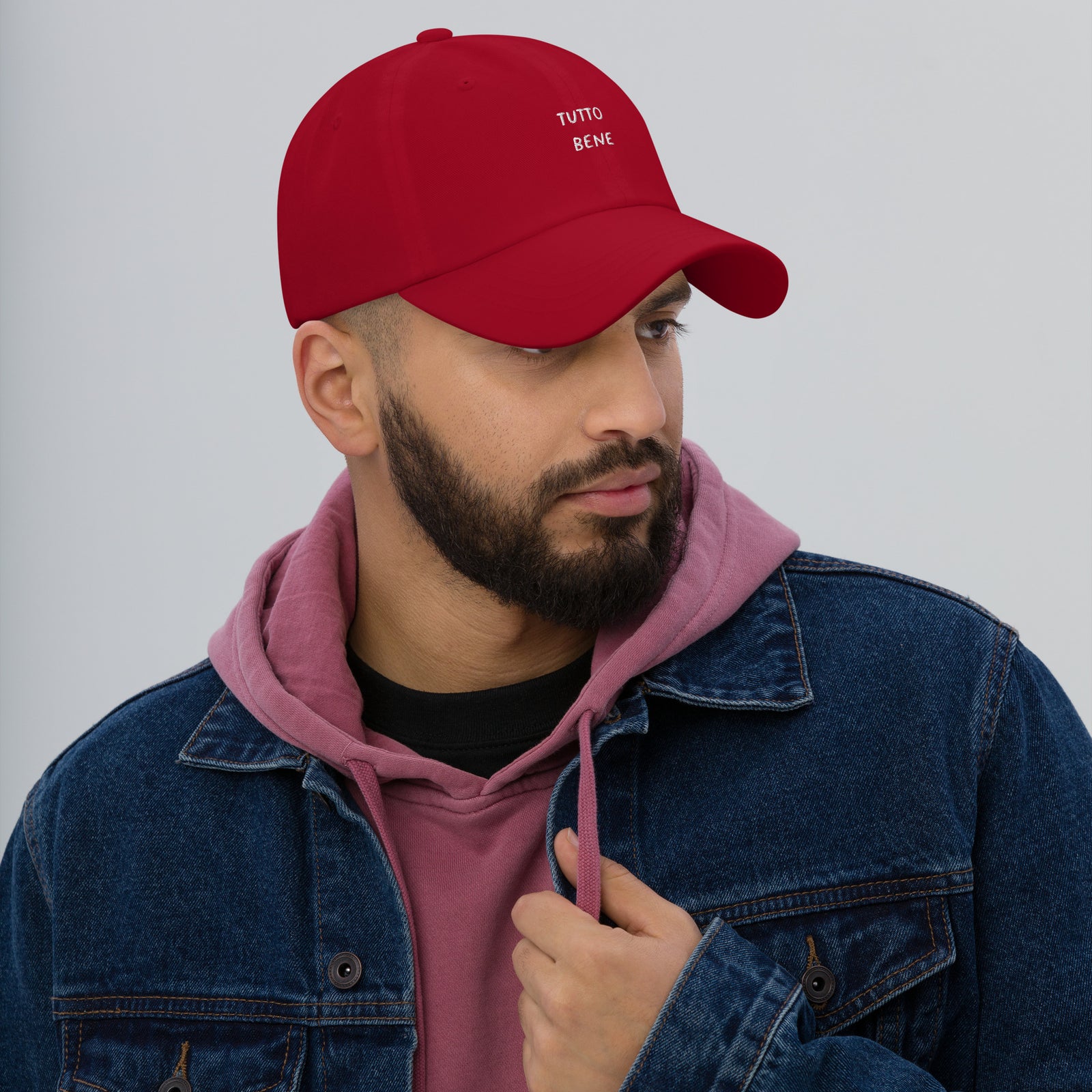 Casquette baseball tutto bene noir vue de profil CHT'M Boutique
