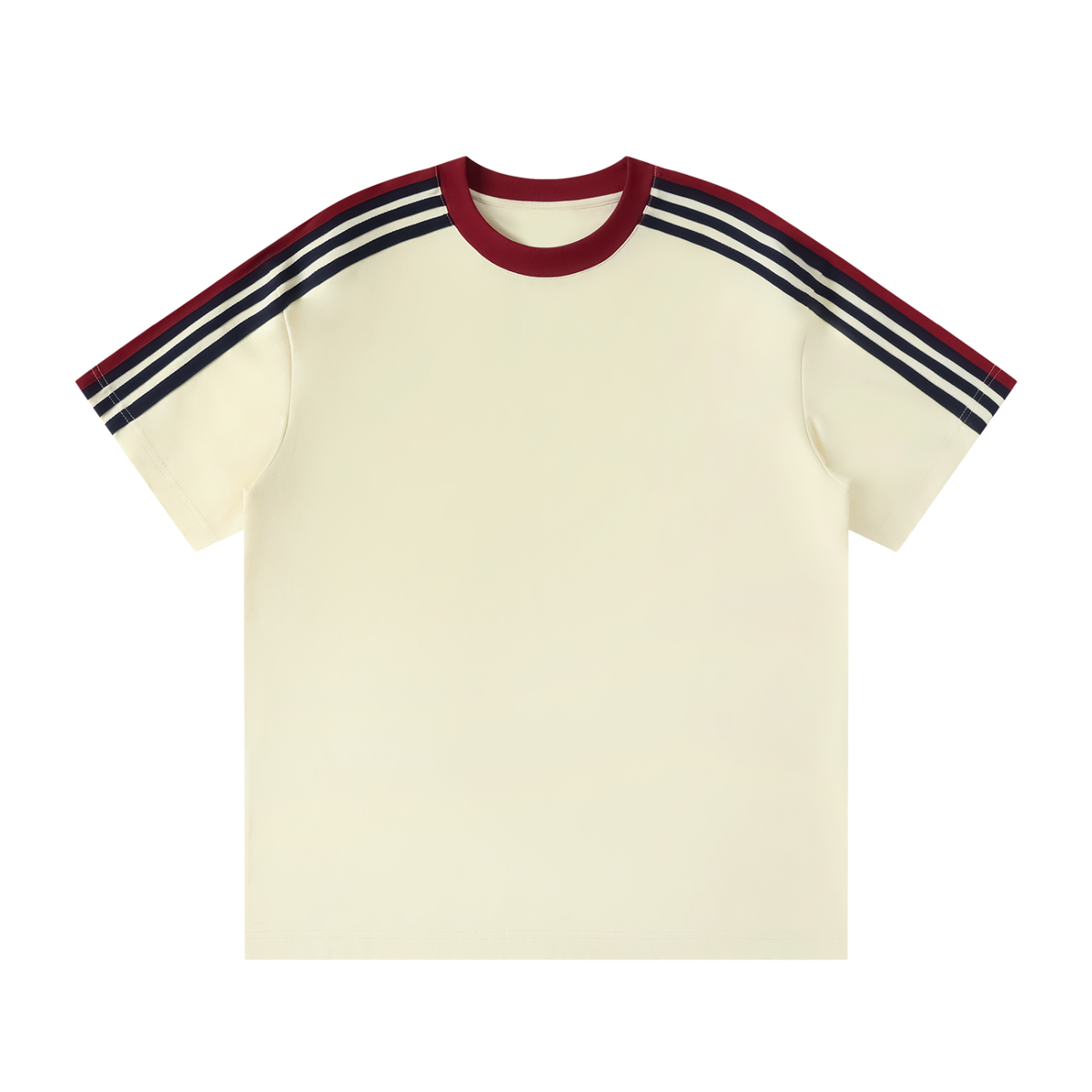 T-shirt Bandes Épaule Original Noir — Streetwear Casual Belge