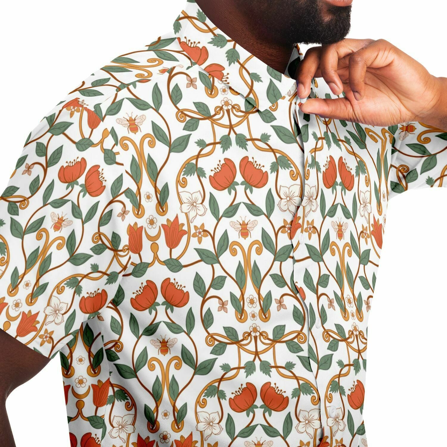 chemise à fleurs colorée pour homme