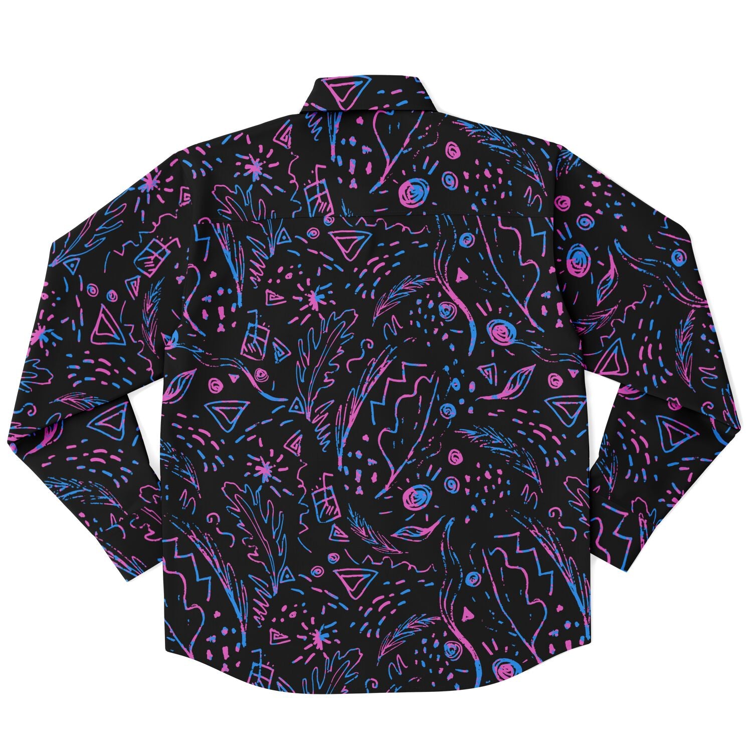 chemise noire avec motifs mauves pour homme