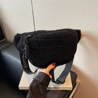 Sac banane moumoute beige effet fourrure – vue 2