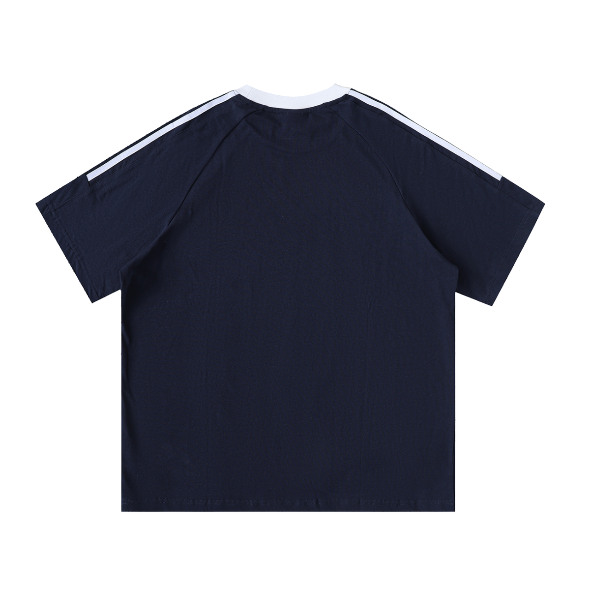T-shirt Bandes Contrastantes Original Noir — Coton Streetwear Belge