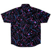 CHEMISE HOMME original noire et mauve MANCHES COURTES