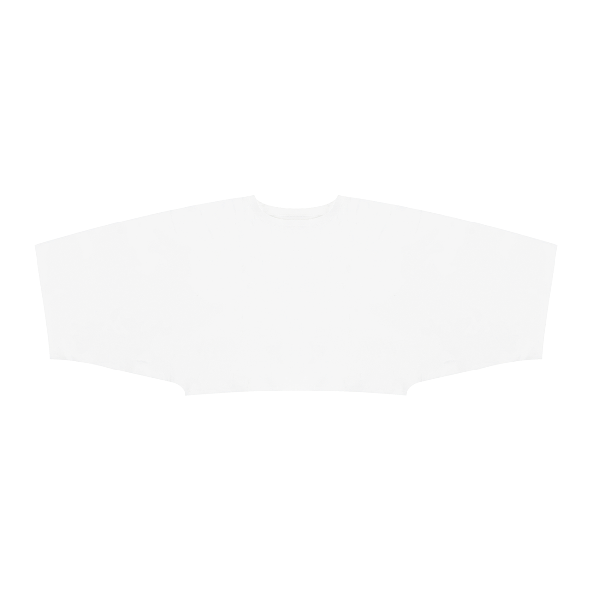 T-shirt femme manches chauve-souris blanc coupe boxy, vue de face