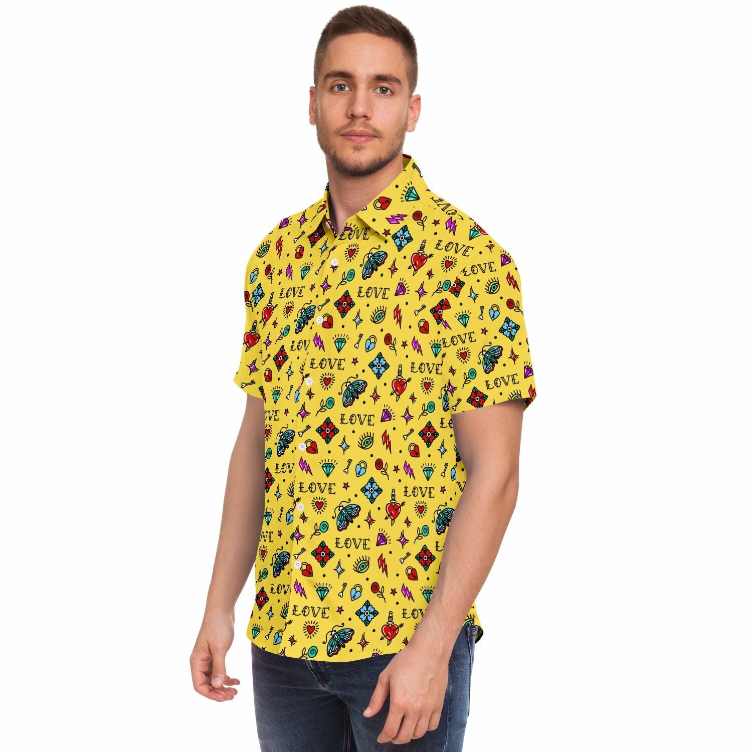 chemise homme estivale manches courtes tatouages