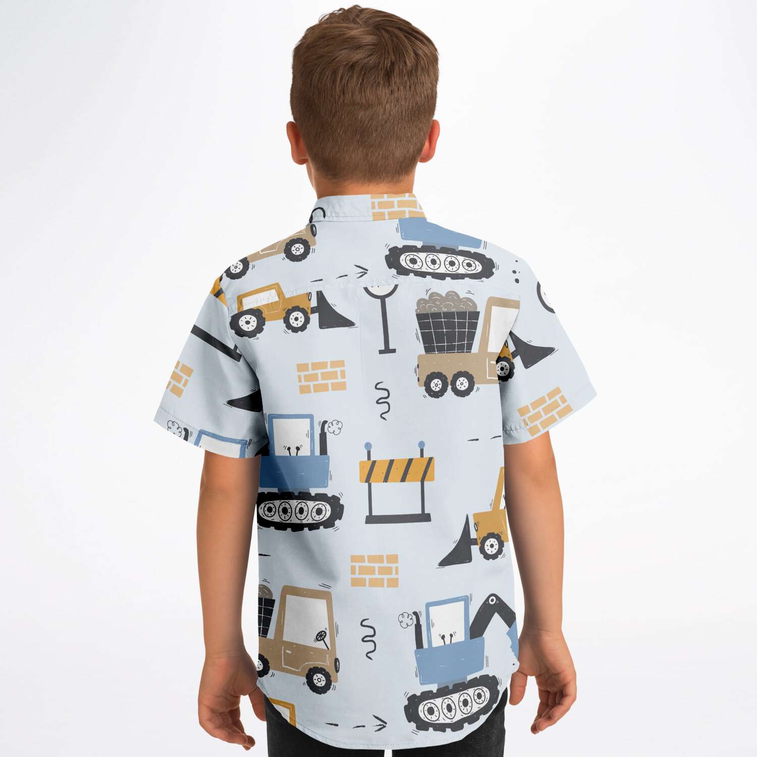 vêtements garçon motif camions de chantier