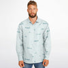 CHEMISE HOMME BLEU CIEL - MANCHES LONGUES à bateaux