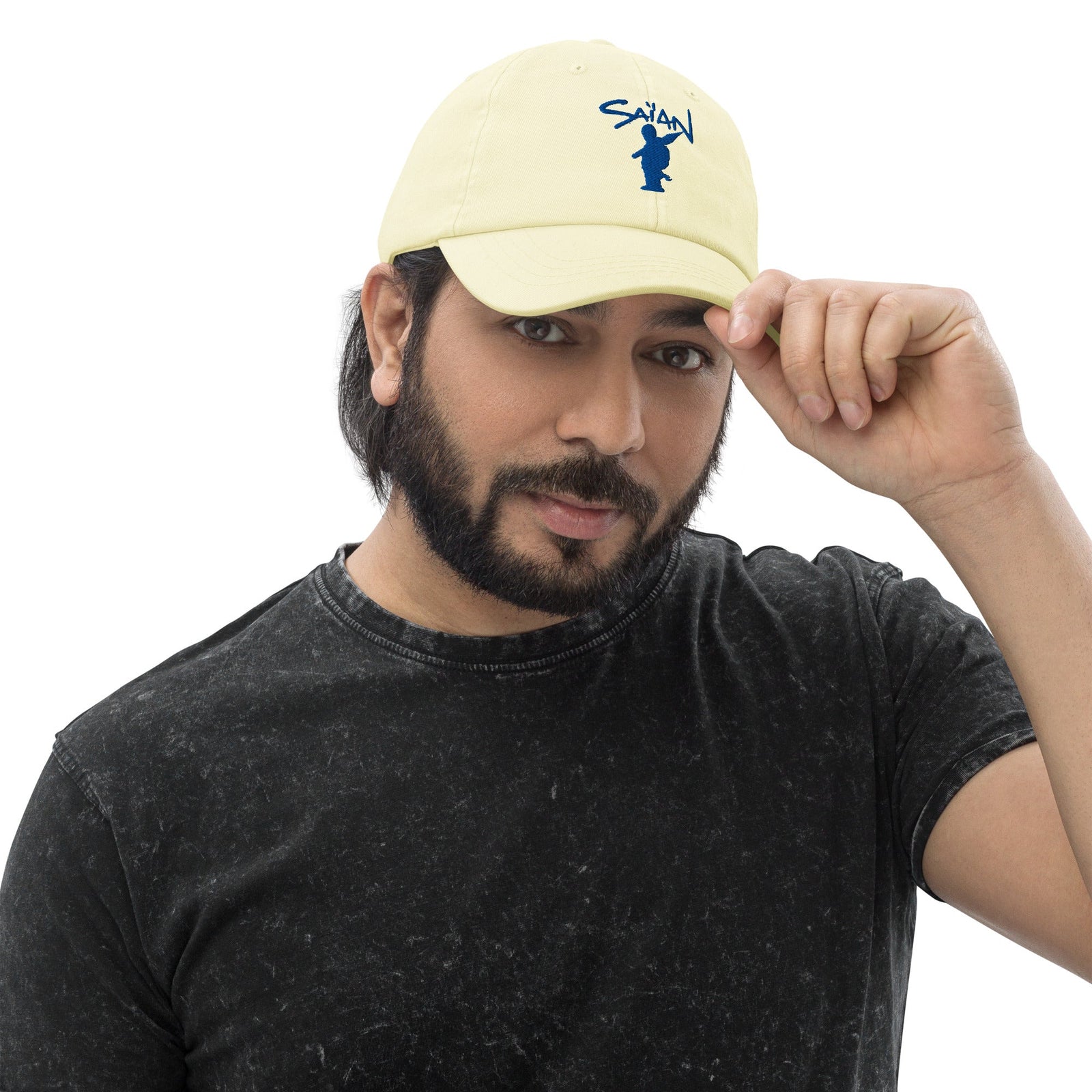 Casquette baseball pastel jaune Saïan Supa Crew, coupe non structurée 6 panneaux