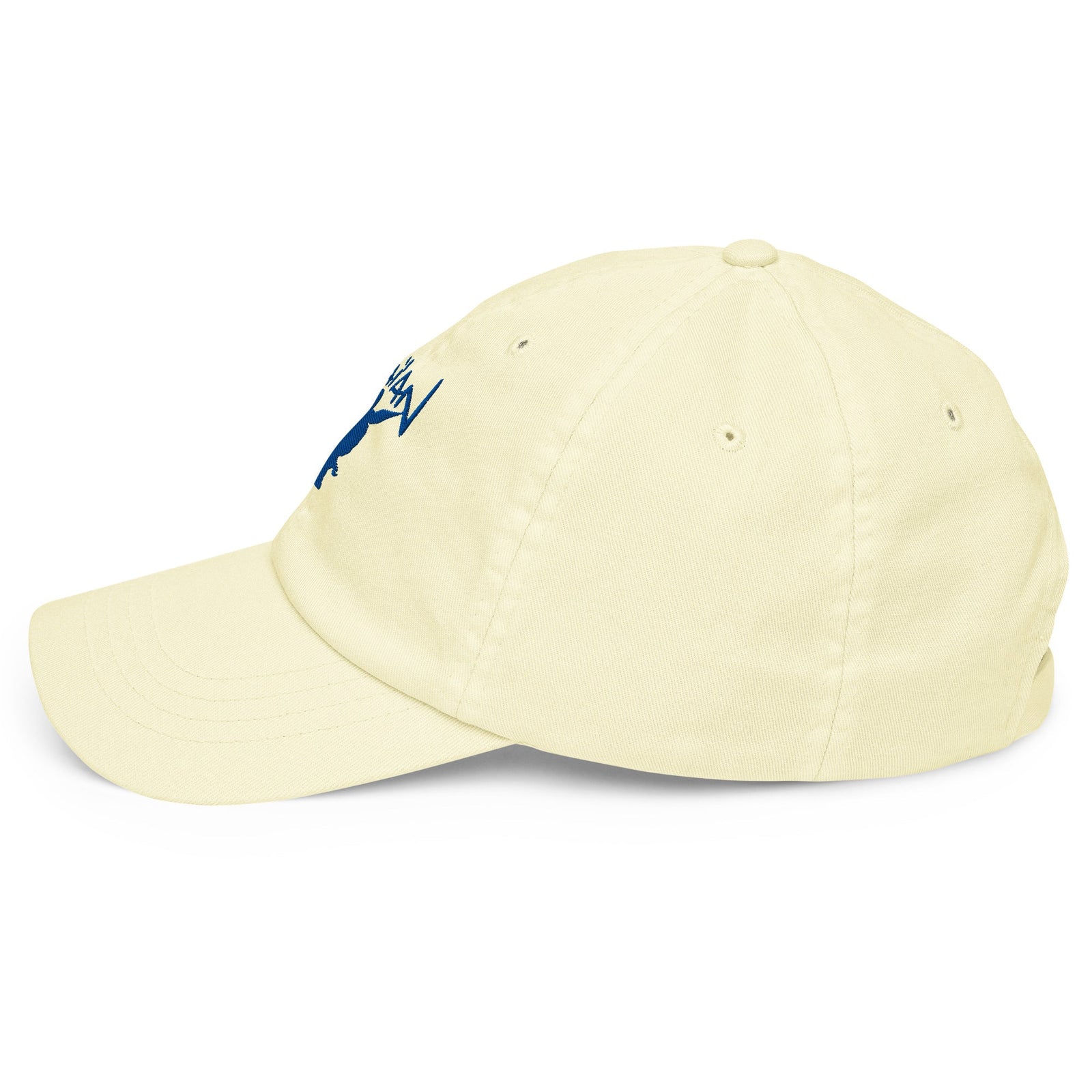 Casquette baseball pastel jaune Saïan Supa Crew profil gauche, coton chino