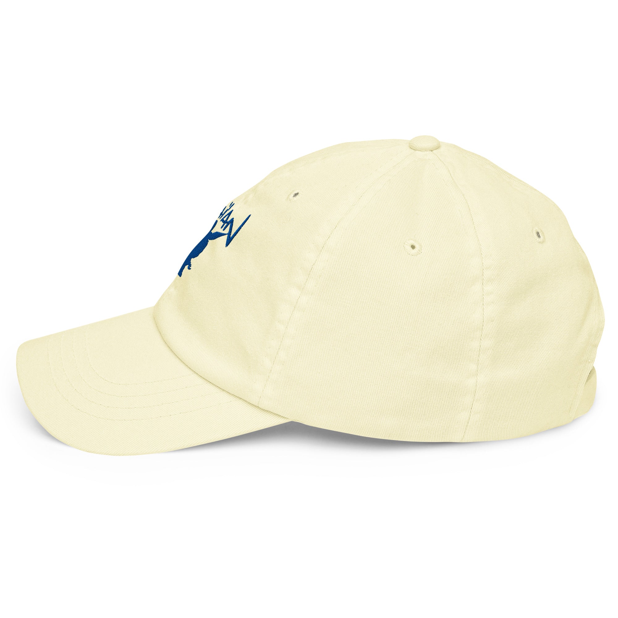 Casquette baseball pastel jaune Saïan Supa Crew profil gauche, coton chino
