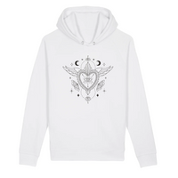 Pull à capuche femme oversize blanc coton bio - CHT'M Boutique
