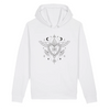 Pull à capuche femme oversize blanc coton bio - CHT'M Boutique