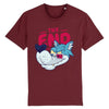 T-shirt geek cinéma THE END COMICS coton bio bordeaux - CHT'M Boutique