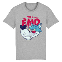T-shirt geek cinéma THE END COMICS coton bio gris chiné - CHT'M Boutique