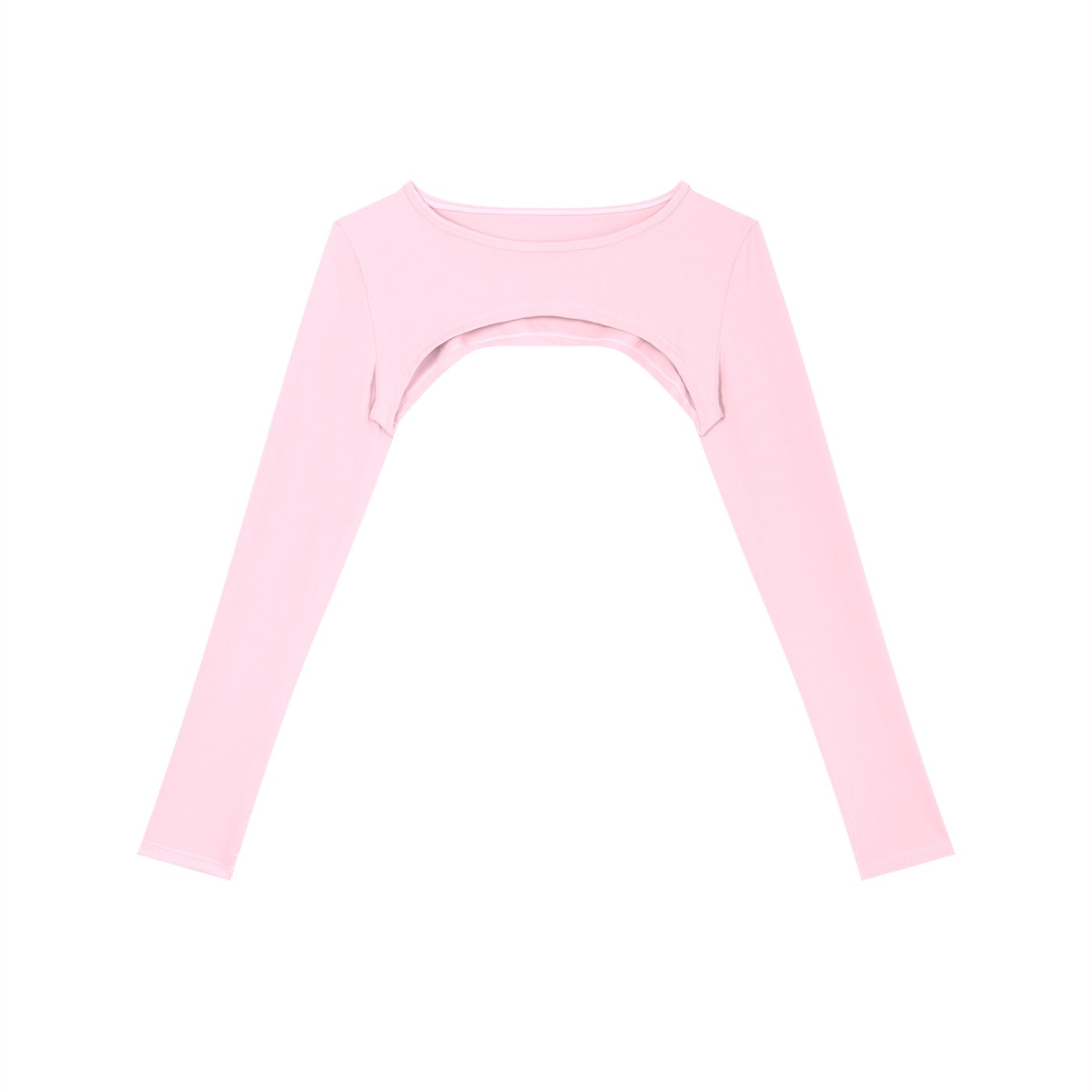 Packshot face du boléro de sport rose clair