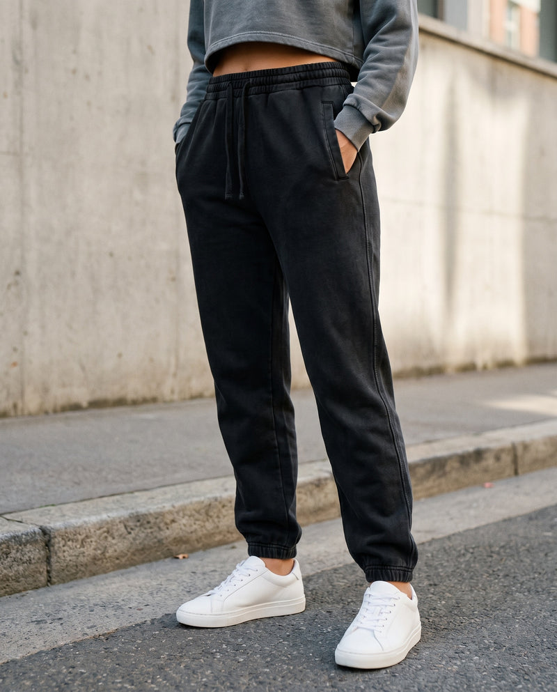 Brassière de sport effet jean CHT'M portée en ville — femme, nylon stretch
