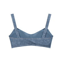 Brassière de sport effet jean bleu clair vue de dos