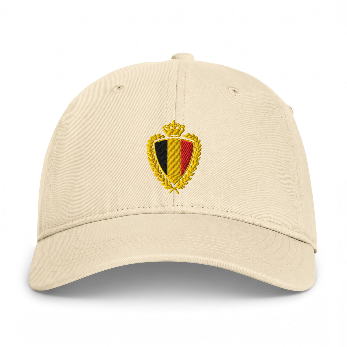 Casquette belge vintage blason doré Ivoire, vue de face