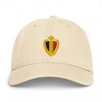 Casquette belge vintage blason doré Ivoire, vue de face